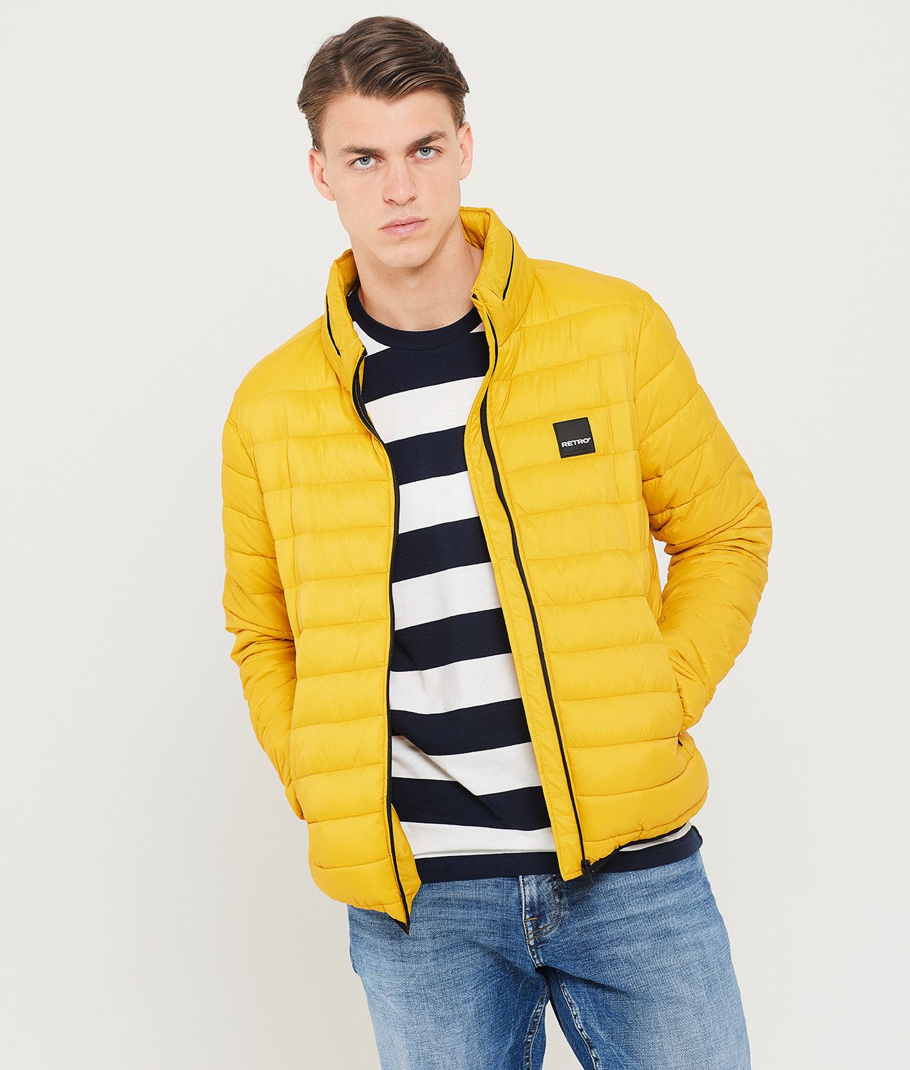 Retro Jeans - Amos férfi kabát, sárga