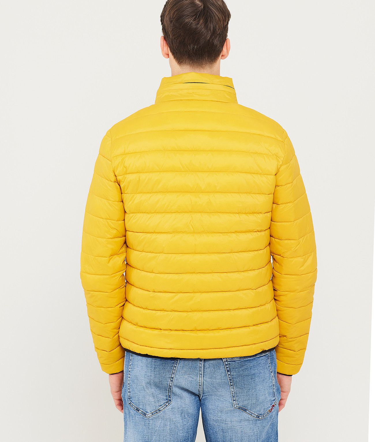 Retro Jeans - Amos férfi kabát, sárga - Image 3